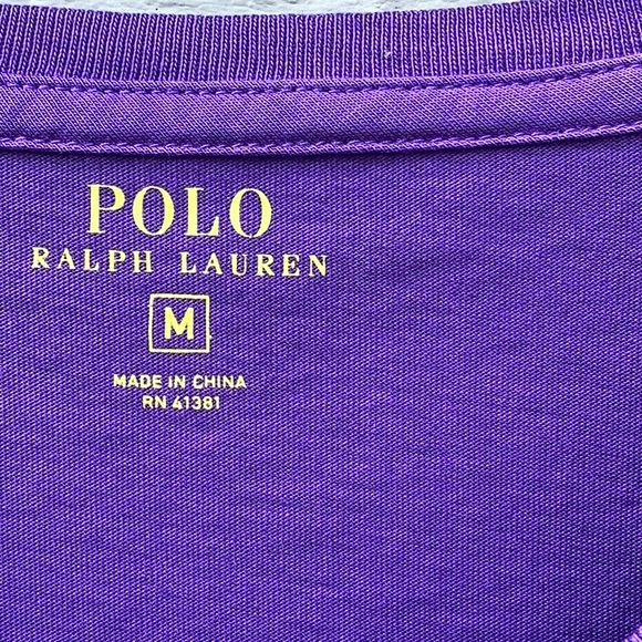 Polo by Ralph Lauren Purple Long Sleeve Tee Medium - Picture 3 of 5